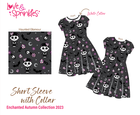 Love & Sprinkles Haunted Glamour Short Sleeve Dress