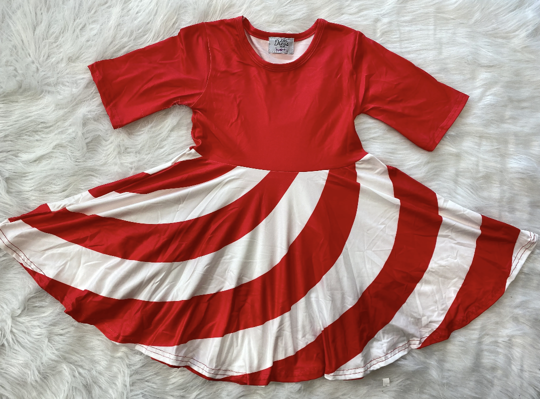 Candy Cane Swirl Dress