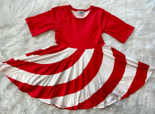 Candy Cane Swirl Dress