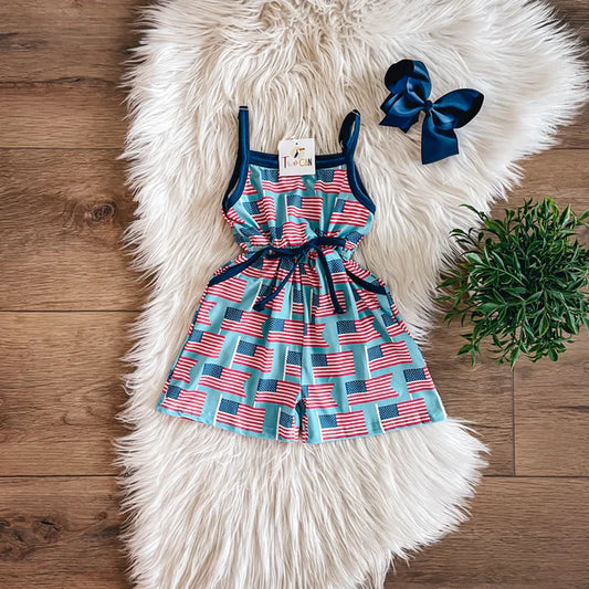 American Flag Romper