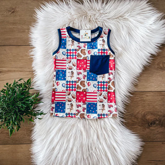 Patriotic Patchwork Tank