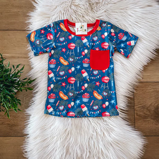 Patriotic Picnic Pocket Tee
