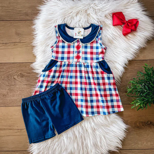 Americana Plaid Tank Set