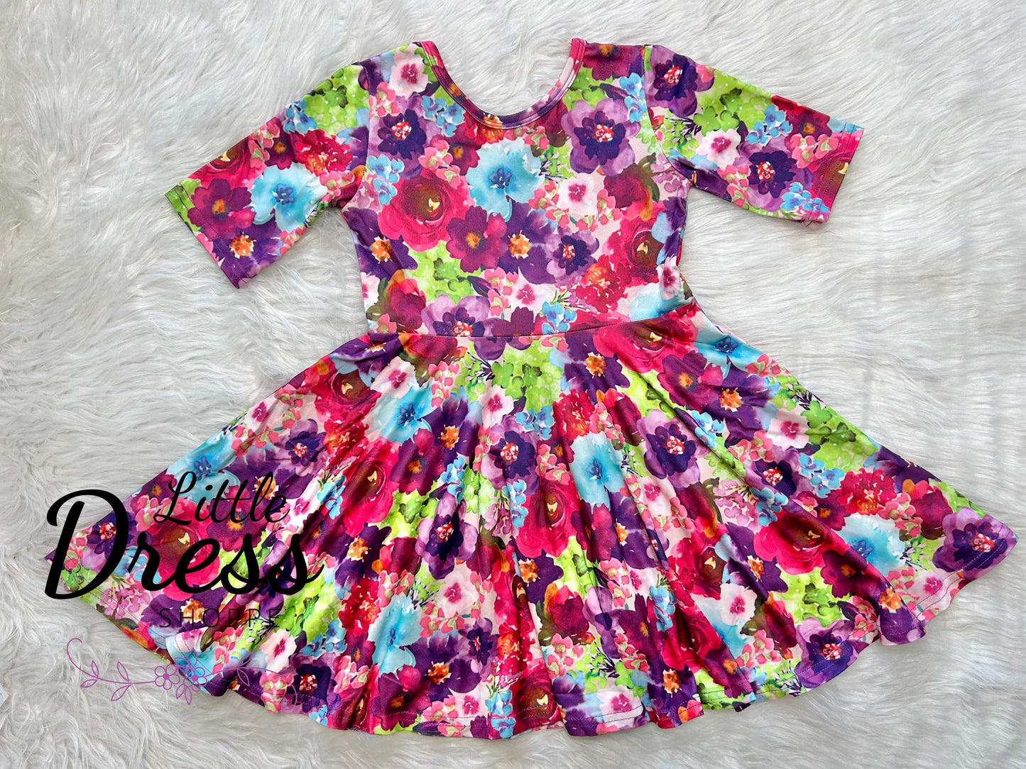 Jewel Floral Twirl Dress