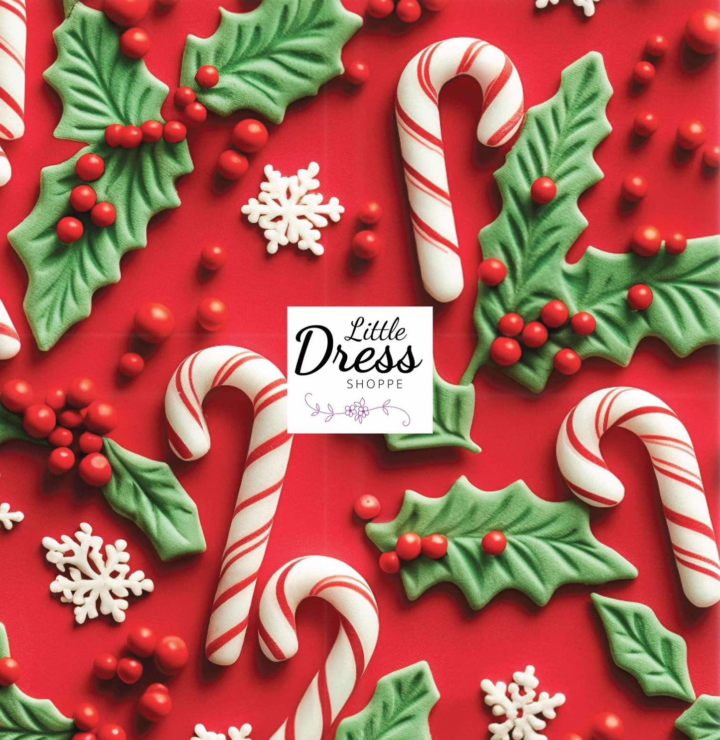 Candy Canes & Holly Twirl Dress