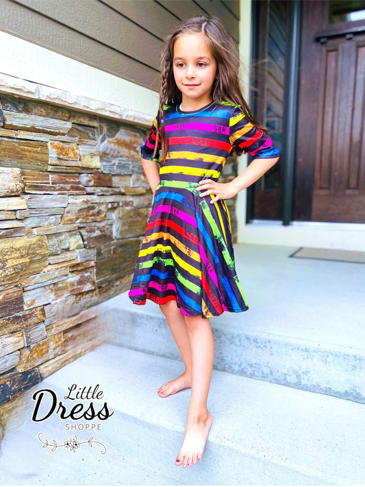 Striped Twirl Dress