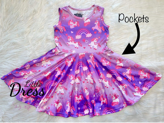 Pink Unicorn Tank Dress