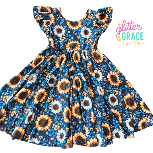 Sunflower Twirl Dress