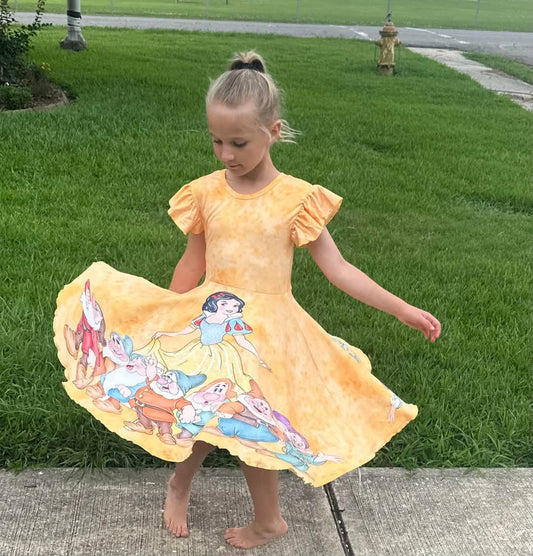 Snow White Bow-Back Twirl Dress