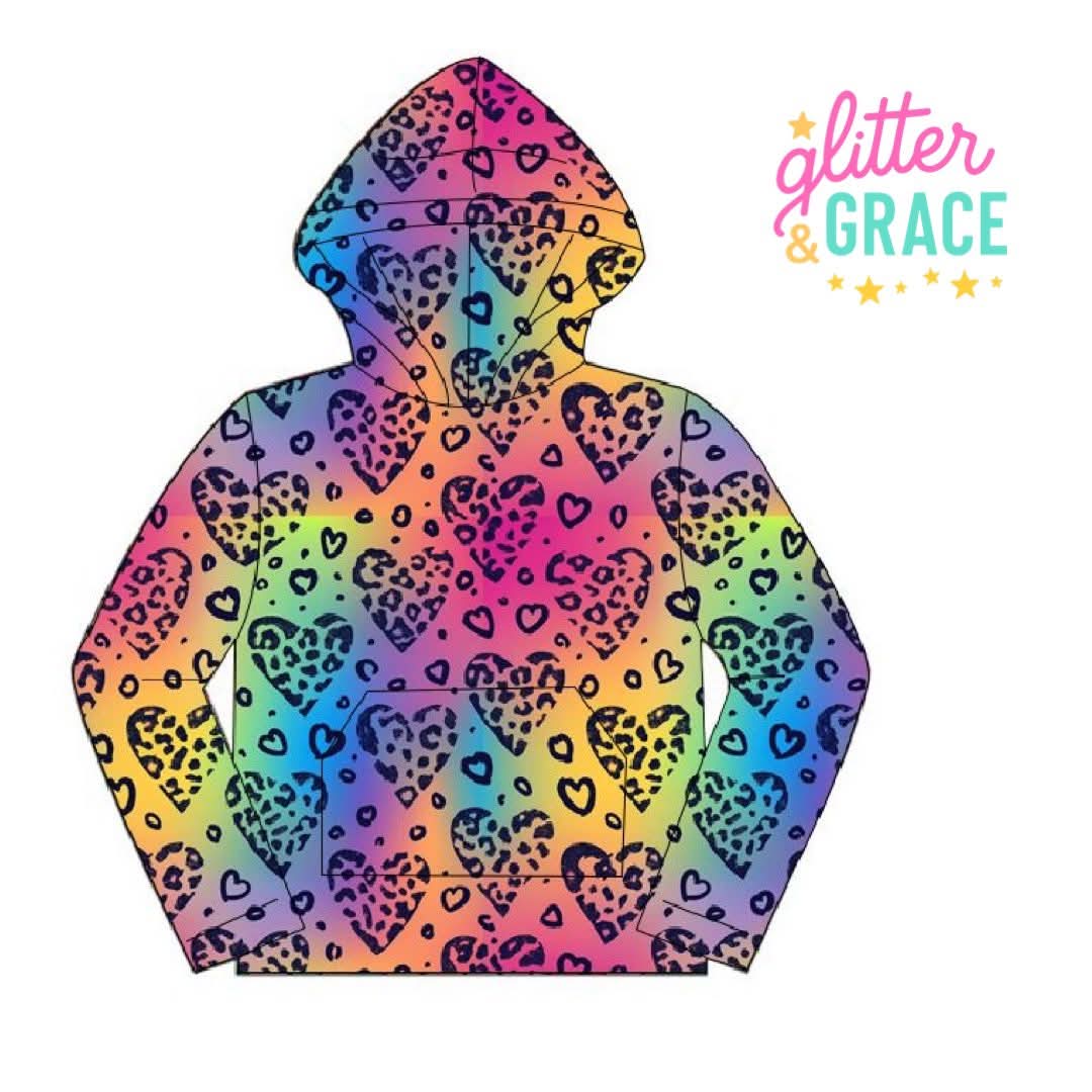 Leopard Heart Hoodie