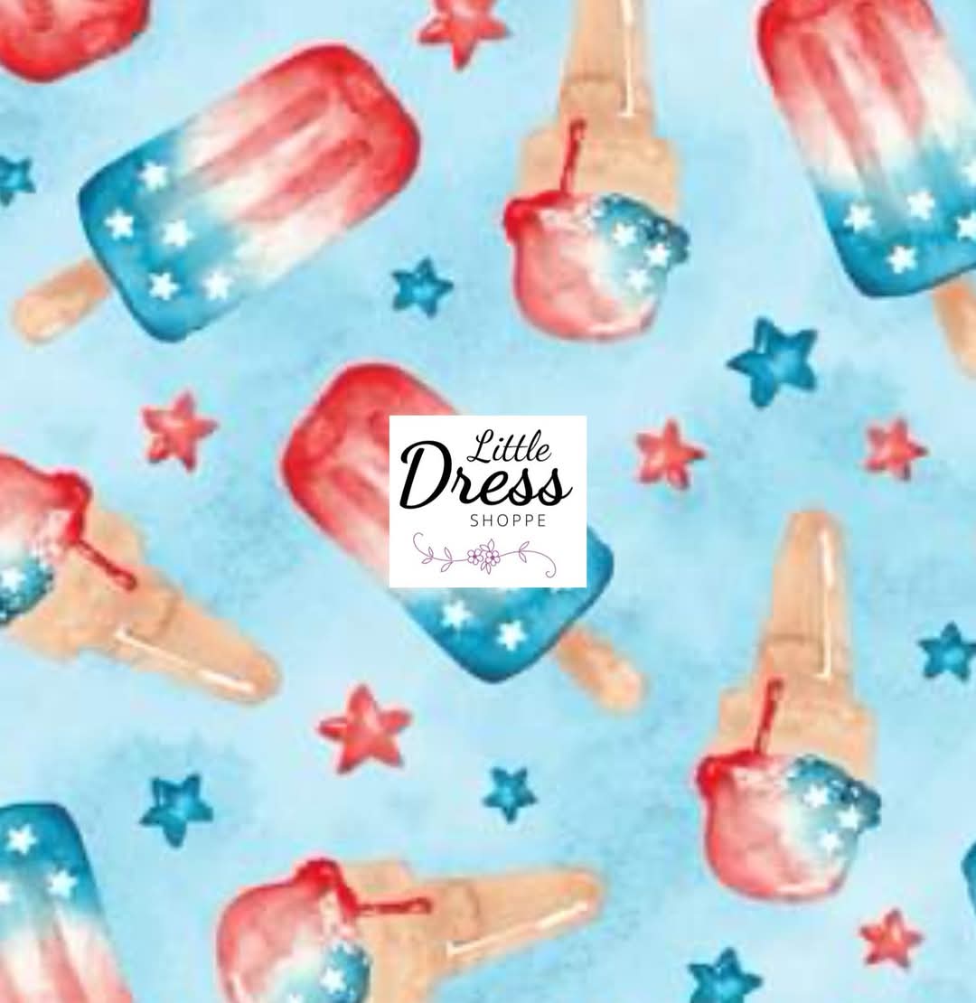 Patriotic Pops Shoulder Twirl Dress