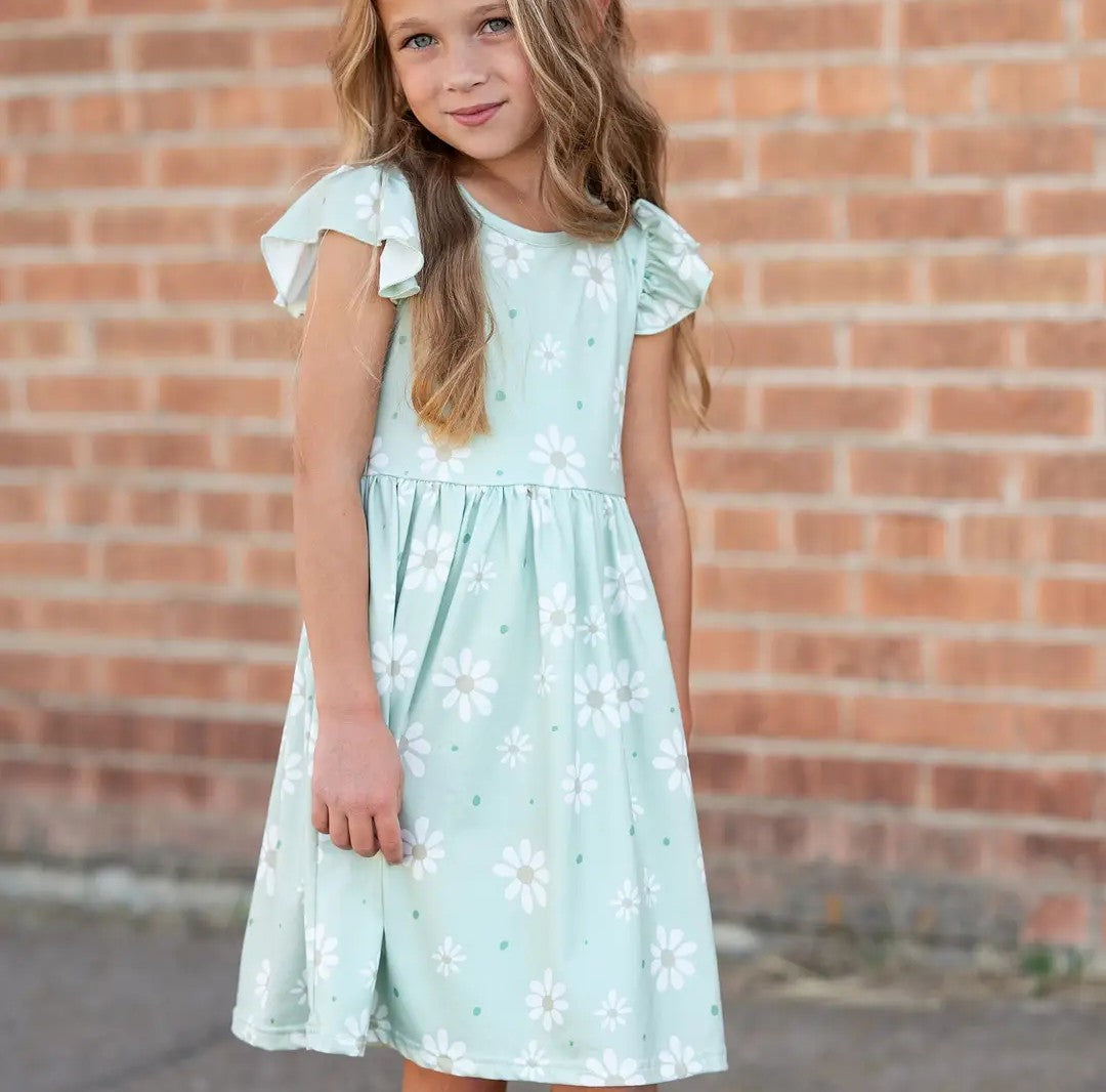 Mint Daisy Dress