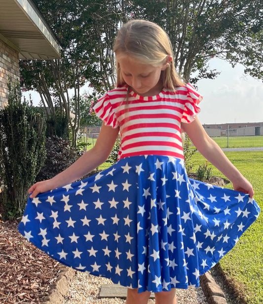 Stars & Stripes Twirl Dress