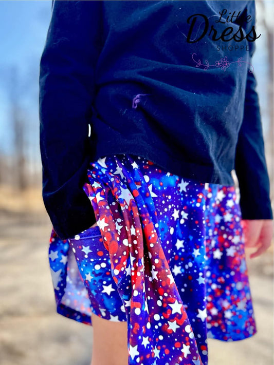 Sparkle Star Hidden Pocket Skort