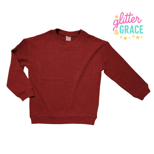 Burgundy Knit Sweater