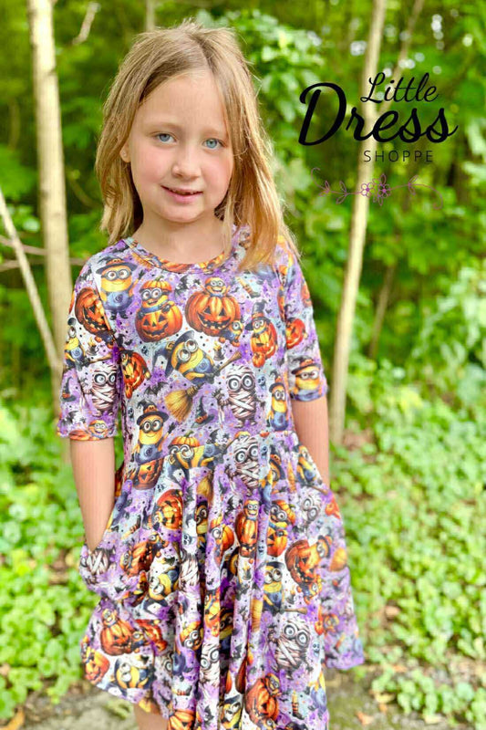 Halloween Minion Twirl Dress