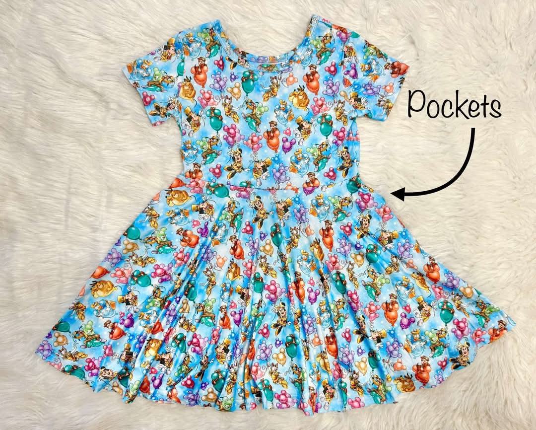 Mouse Balloon Twirl Dress
