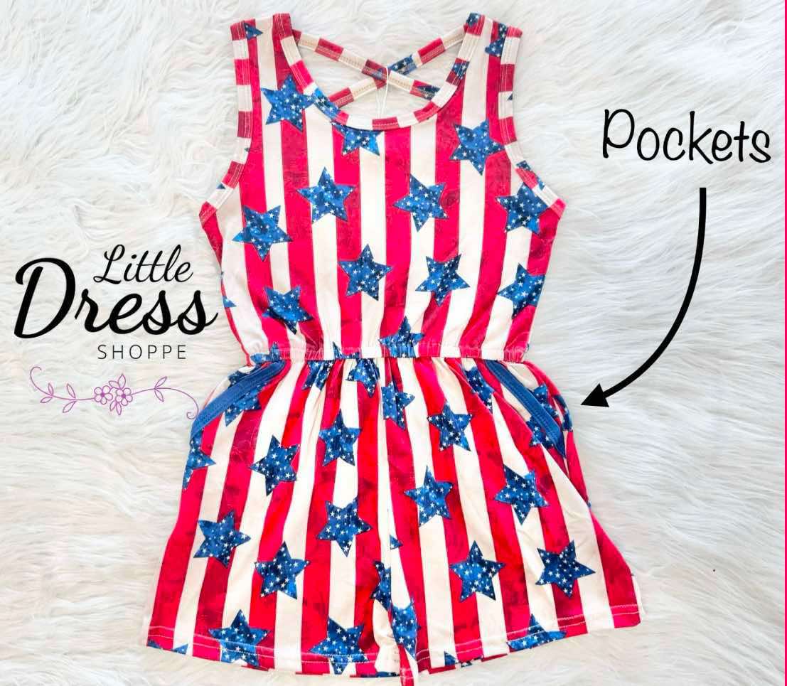 Stripes and Stars Romper