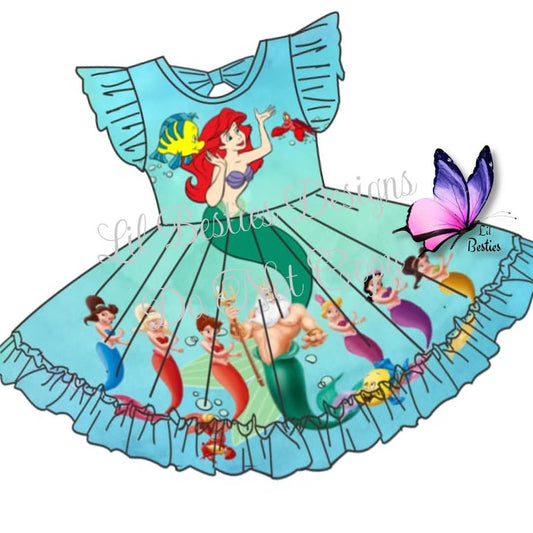 Ariel Bow-Back Twirl Dress