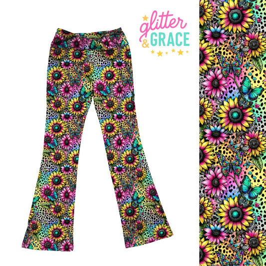 Sunflower Flare Leggings
