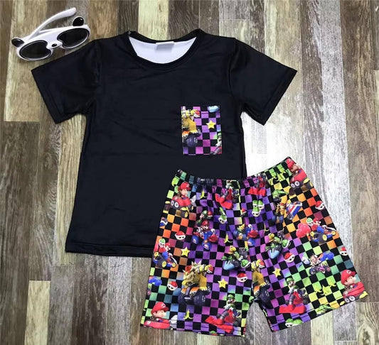 Neon Mario Short Set