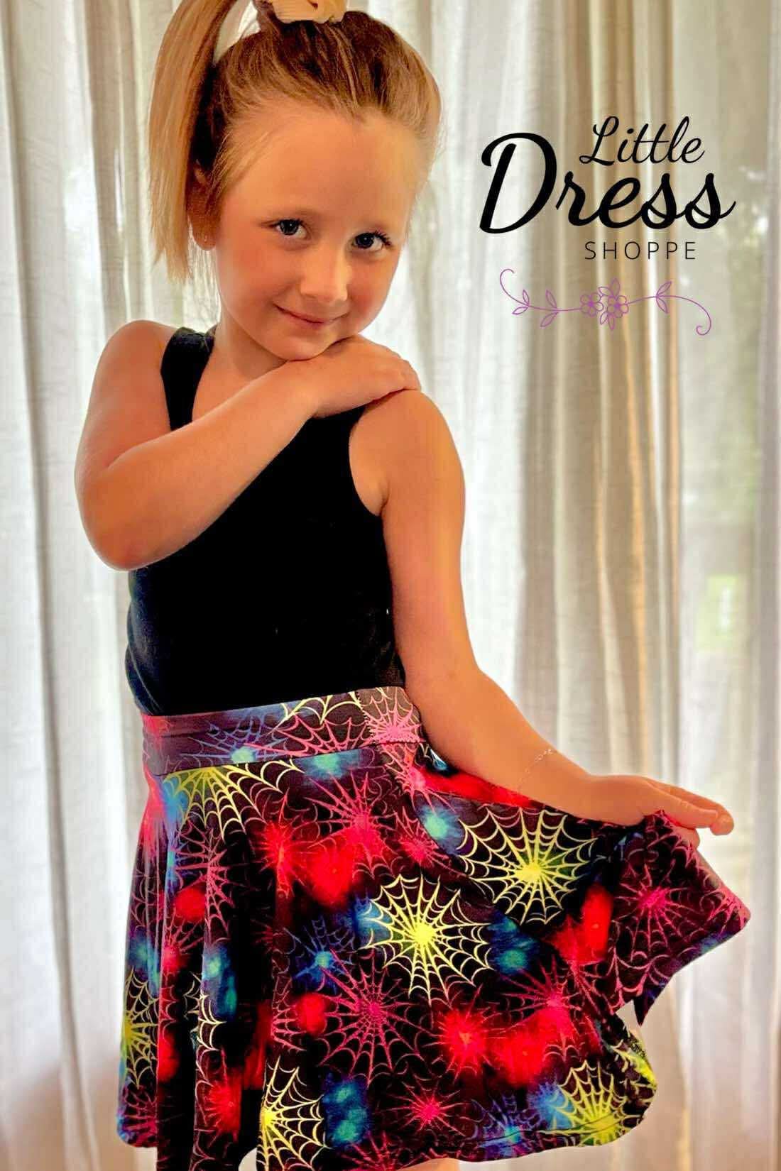 Spider Web Hidden Pocket Skort