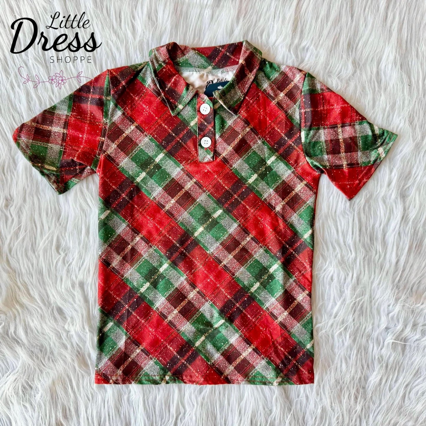 Christmas Plaid Matching Polo Shirt