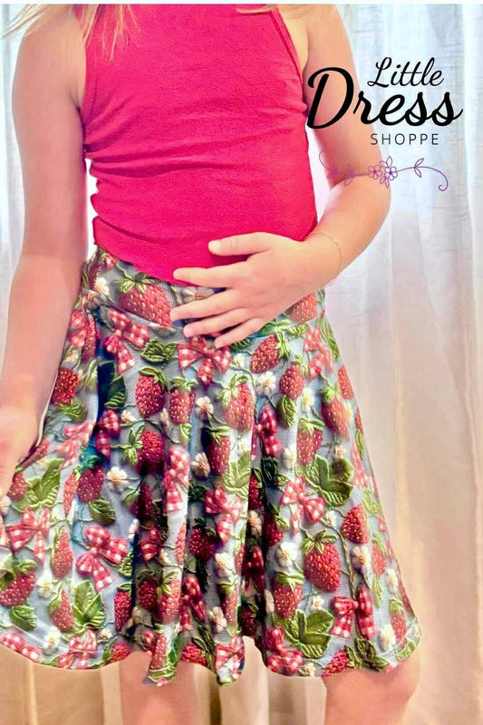 Strawberry Fields Hidden Pocket Skort
