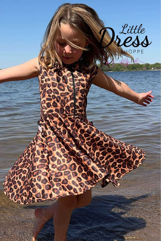 Leopard Zip Front Dress