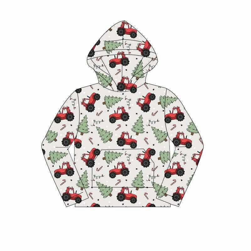 Christmas Tractors Hoodie