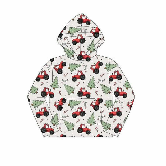 Christmas Tractors Hoodie