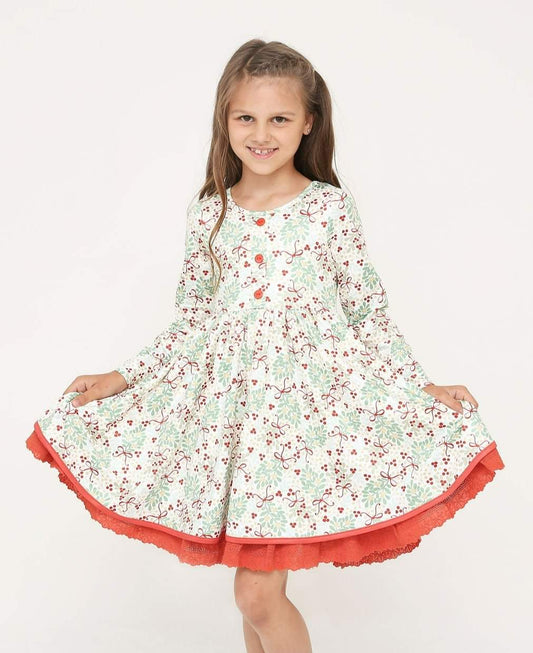 Deck the Halls Lace Twirl Dress