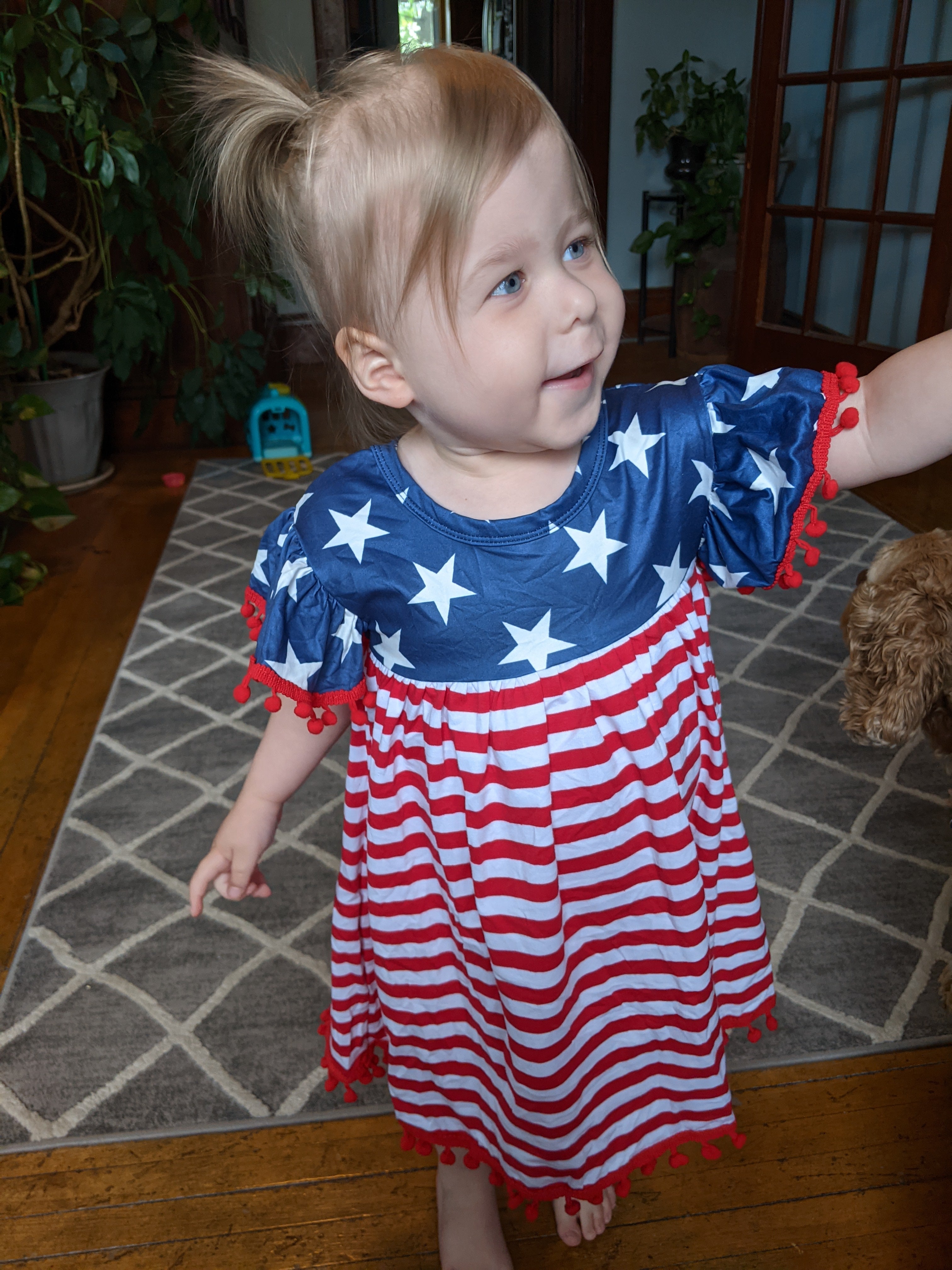 4th of July Pom Pom Dress – Lennon & Emory Boutique