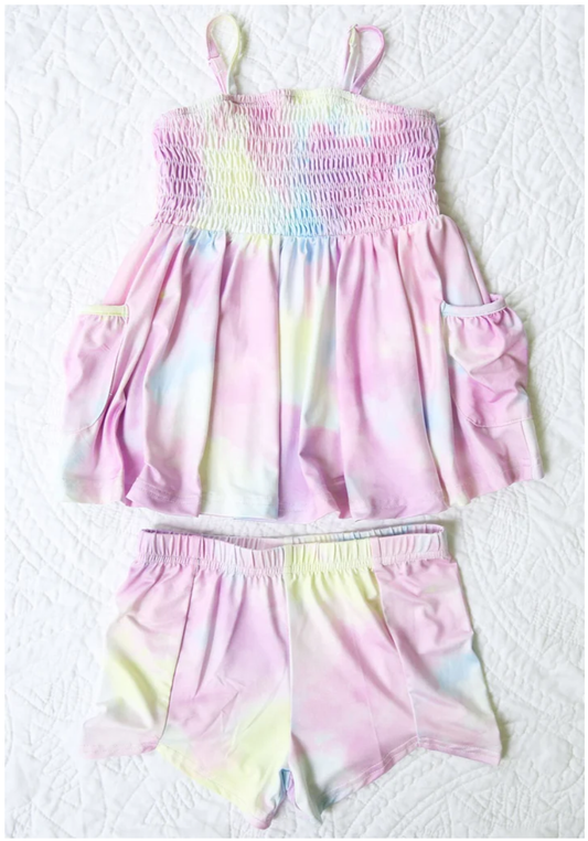 Sherbert Clouds Suntop & Tulip Shorts