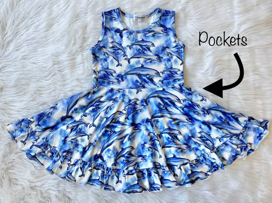 Dolphin Tank Twirl Dress