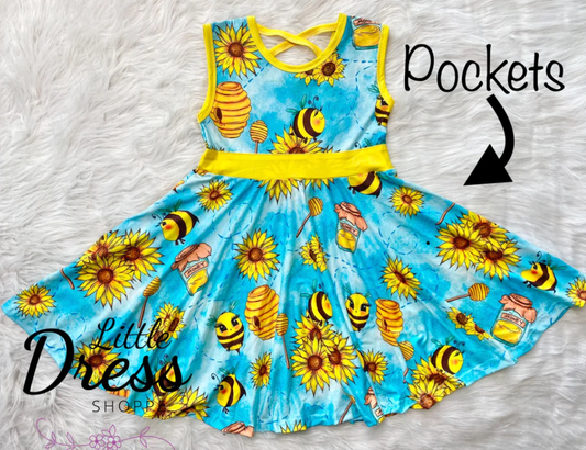 Bee and Honey Tank Twirl Dress